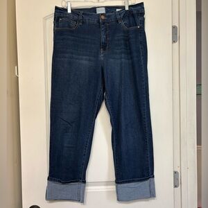 Womens Angels Forever Young Cropped Straight Jeans | size 14